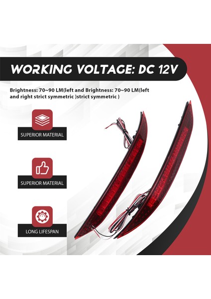 2pcs Araba Kırmızı Len LED Arka Tampon Reflektör LED Fren Işık Kuyruk Sis Lambası Kia K3 Cerato Forte 2012-2016 (Yurt Dışından) fırsatları
