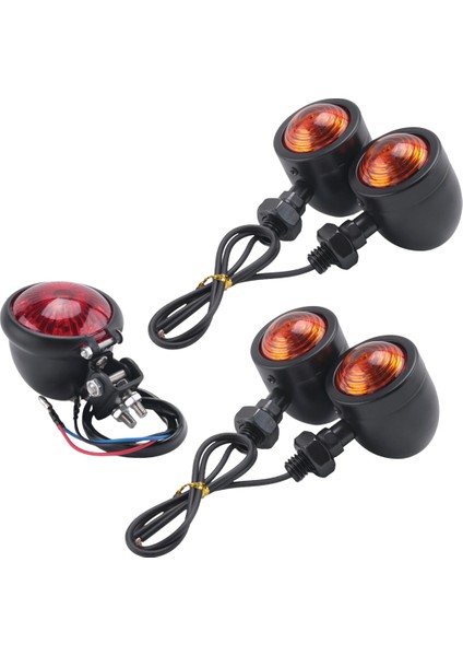 5pcs/set motosiklet dönüş sinyalleri arka kuyruk lambaları fren durma lambası için cafe racer bobber helikopter (Yurt Dışından) fiyatları