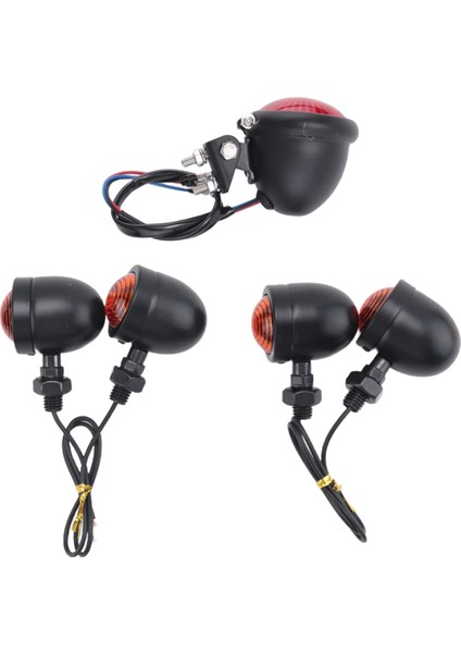 5pcs/set motosiklet dönüş sinyalleri arka kuyruk lambaları fren durma lambası için cafe racer bobber helikopter (Yurt Dışından) modelleri