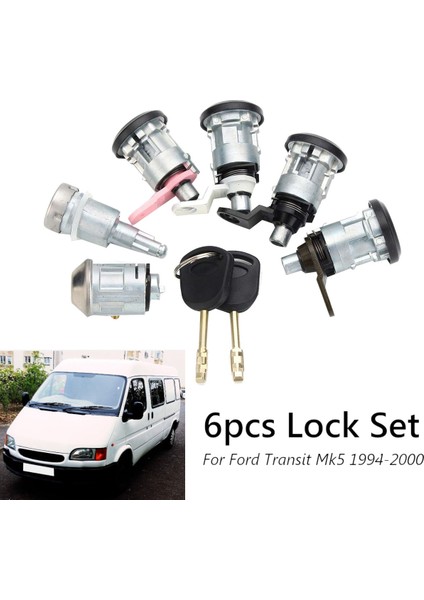 6pcs Ön Arka Kapı Kontağı Ford Transit Mk5 1994-2000 Için 2 Tuşla Tam Sol Sağ Kilit Seti (Yurt Dışından) fiyatları