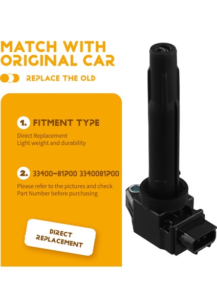 Ateşleme Bobini 33400-81P00 Suzuki Baleno Ignis Iıı Swift Iv V Sx4 S-Cross Vitara Bandit K12B K12C K14C 1.2 1.0 1.4t (Yurt Dışından) indirimleri