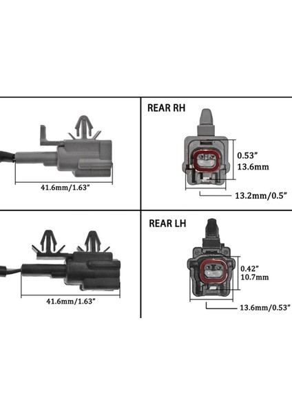 4pcs Abs Tekerlek Hız Sensörü 47911-9Y000,47910-9Y000,47901-9Y000,47900-9Y000 Nissan Teana I J31 2.0 2.3 2003-2008 (Yurt Dışından) fiyatları