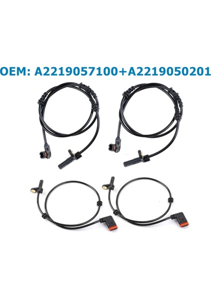 A2219057100 A2219050201 4pcs Abs Tekerlek Hız Hız Sensörü Mercedes-Benz S-Serisi W221 A2219055700 A2219057600 A2219057300 (Yurt Dışından) fırsatları