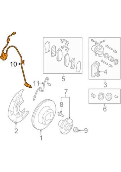 27540XA00A Abs Tekerlek Hız Sensörü Ön/sol Subaru Tribeca 2006-2014 (Yurt Dışından) modelleri