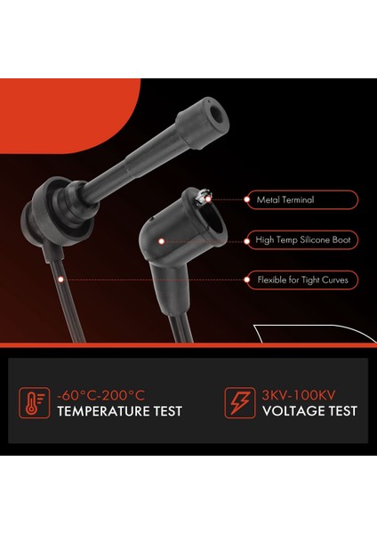 MD997506 MR976524 Mitsubishi Pajero Montero Için Buji Kablosu Seti 1990-2004 L200 Kamyon 6G72, 6pcs (Yurt Dışından) fiyatları