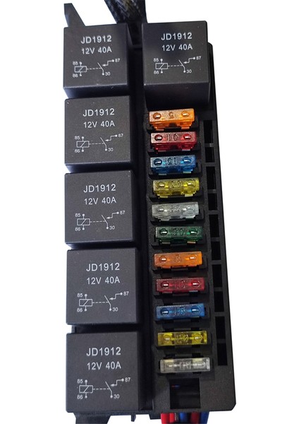 Sigorta Röle Kutusu Ön Kablolu Sigorta ve 6 Röle ve 11 Yollu Atc/ato Röle Sigorta Kutusu Otomotiv, Marine Için (Yurt Dışından) indirimleri