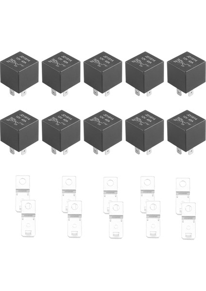 10 Adet 5 Pin 12V Röle Anahtarı (Spdt) (30/40 Amper) Otomotiv Fanları Için 12 Volt Otomotiv Rölesi (Yurt Dışından)