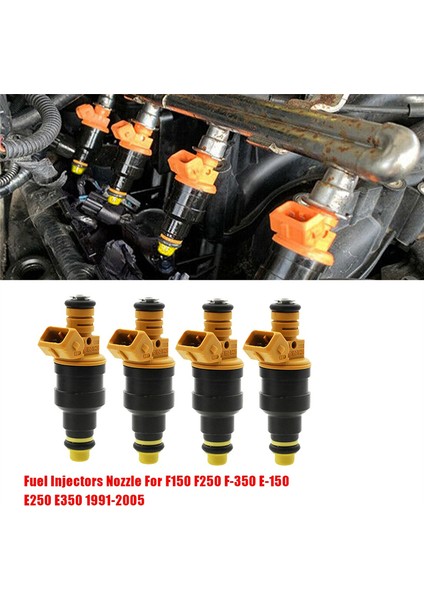 4pcs Araç Yakıt Enjektörleri Nozul 0280150939 1991-2005 Ford F150 F250 F-350 E-150 E250 E350 5.0 5.8 4.6 5.4 0280150943 (Yurt Dışından) indirimleri