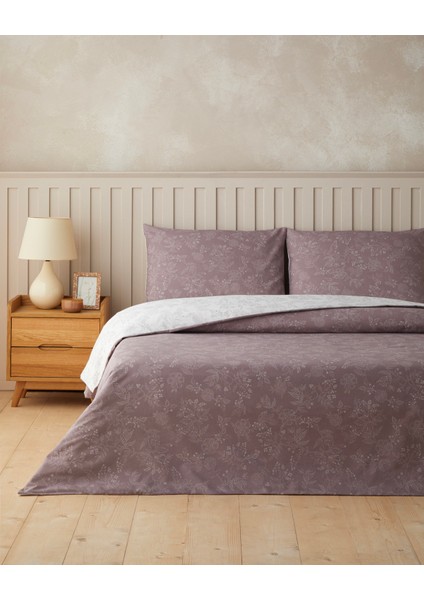 Lilitha Kolay Ütülenir Tek Kişilik Nevresim Takımı 160X220 cm Açık Mürdüm