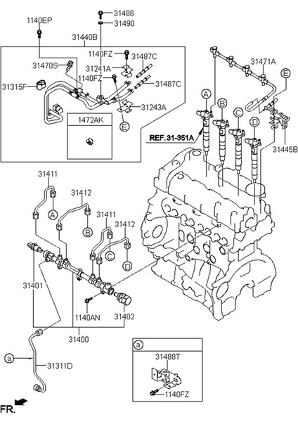 0281006035 Araç Basınç Sensörü Hyundai Kıa Için Ortak Ray Basınç Sensörü 31401-2F000 314012F000 (Yurt Dışından) fırsatları