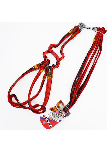 Köpek Uzatma + Göğüs Tasması Kırmızı 120CM