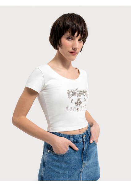 Crop Kadın Tshirt K.kol