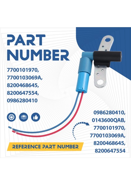 7700101970 2pin Araba Krank Mili Krank Konum Sensörü Renault Clio Laguna Espace Megane Scenic Thalia 8200468645 (Yurt Dışından) fırsatları