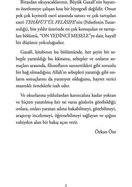 Gazalî ile Ateş ve Pamuk Arasında - Özkan Öze fırsatları