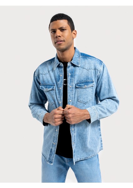 Oversize Fit Erkek Gömlek U.kol