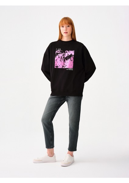 Oversize Fit Kadın Sweatshirt