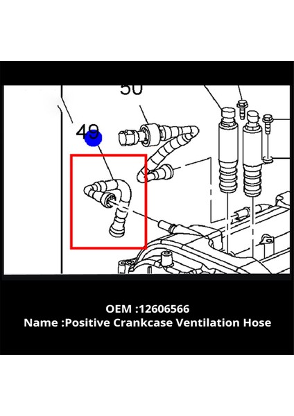 12606566 Pozitif Krank Kazası Havalandırma Hortumu Pcv Hortumu Chevrolet Cobalt Buick Pontiac Satürn (Yurt Dışından) modelleri
