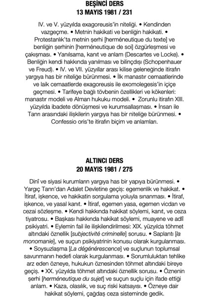 Kabahat İşlemek, Doğruyu Söylemek - Michel Foucault