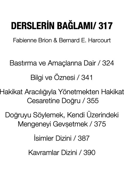 Kabahat İşlemek, Doğruyu Söylemek - Michel Foucault