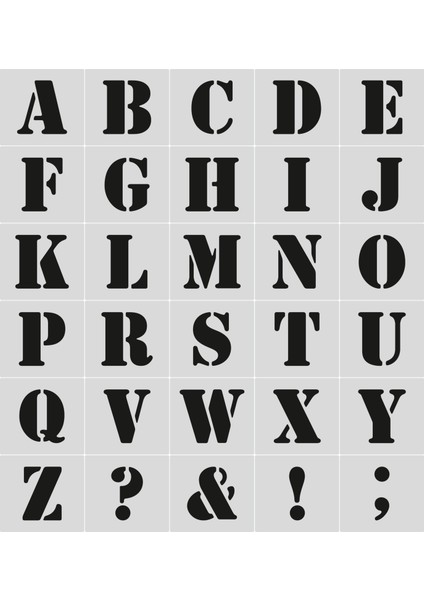 Ada Sanatsal Stencil Harf Boyama Şablonu X012 fiyatları