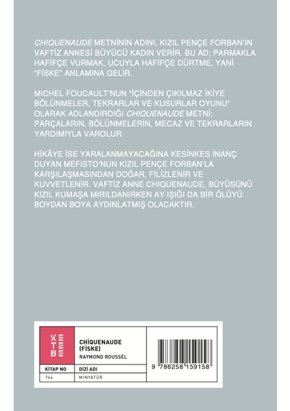 Chiquenaude (Fiske) - Raymond Roussel fiyatları