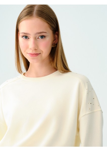 Long Crop Kadın Sweatshirt