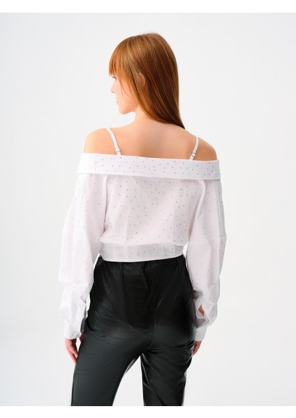 Crop Kadın Gömlek U.kol