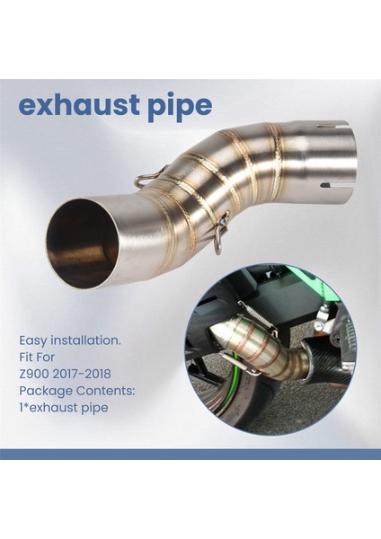 Kawasaki Z900 2017-2018 Için Motosiklet Motosiklet Orta Egzoz Orta Bağlantı Boru Konnektörü Egzoz Susturucu Olmadan (Yurt Dışından) fiyatları
