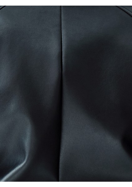 Loose Crop Kadın Mont Pu