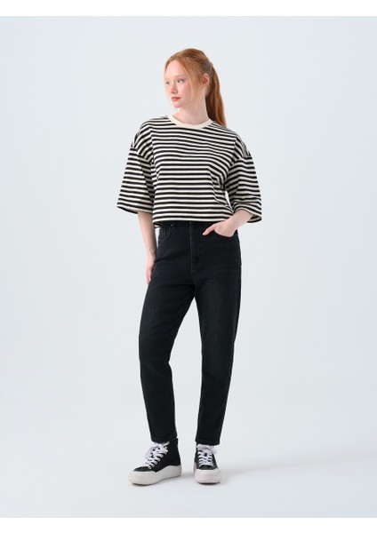 Loose Crop Kadın Tshirt K.kol