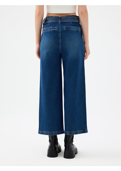 Crop Wide Leg Regular Fit Kadın Pantolon