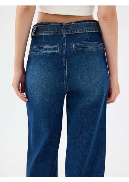Crop Wide Leg Regular Fit Kadın Pantolon