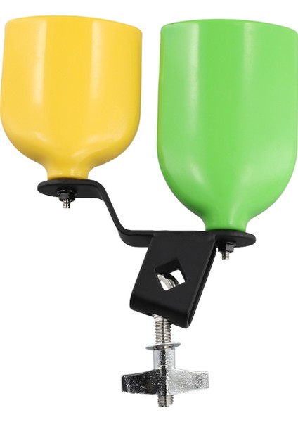 Çift Cowbell Bell Music Drum Cowbell Yüksek Düşük Ses Knocker Drum Perküsyon Enstrüman Parça Aksesuarları Yeşil+Sarı (Yurt Dışından)