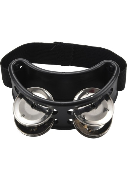 Metal Jingle&#39;li Perküsyon Ayak Tef, Siyah (Yurt Dışından)