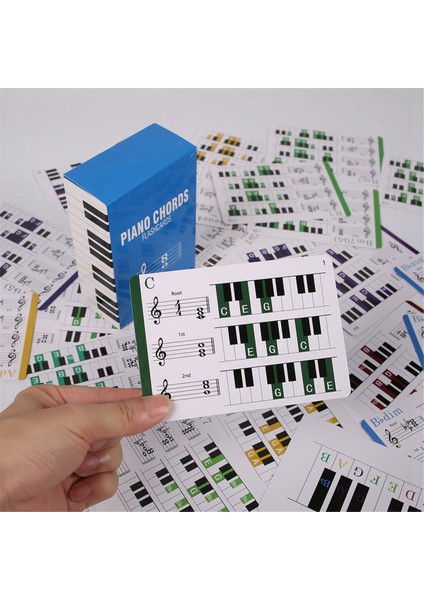 Piyano Akor Piyano Akorları 120 Akor Için Flash Kartlar, Piyano Için Eğlenceli Eğitim Flaş Kartları, Müzik Öğrencileri (Yurt Dışından) fiyatları
