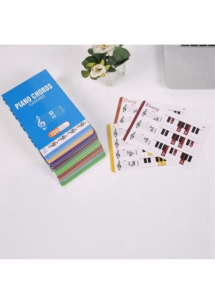 Piyano Akor Piyano Akorları 120 Akor Için Flash Kartlar, Piyano Için Eğlenceli Eğitim Flaş Kartları, Müzik Öğrencileri (Yurt Dışından) modelleri