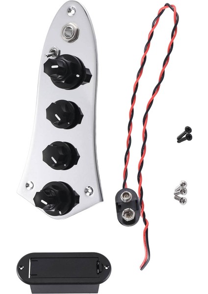 4/5 Telli Bas Gitar Parçaları Için Evrensel 5 Caz Jb-08 Bas Yüklü Kontrol Plakası (Yurt Dışından)
