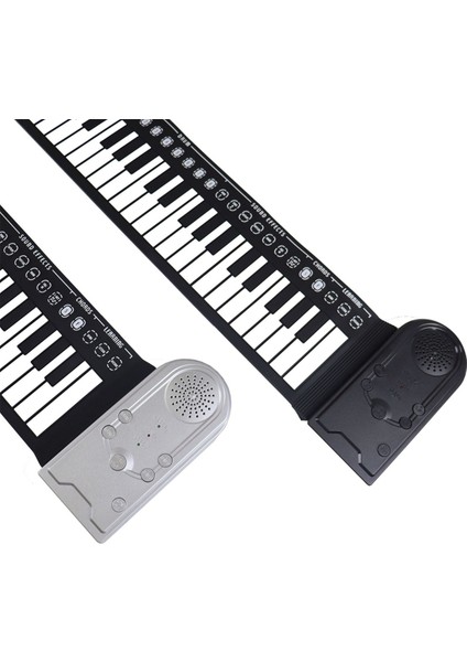 Konuşmacı ile 49 Anahtar Elle Yuvarlanan Piyano Taşınabilir Katlanır Çocuk Piyano Yeni Başlayan Piyano Öğretim Enstrümanı Beyaz (Yurt Dışından) indirimleri