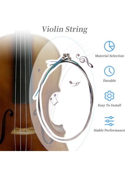 4pcs/set Keman Dizeleri E-A-D-G Çelik+Nikel Tel Müzik Aleti Parçaları Aksesuarları (Yurt Dışından) indirimleri