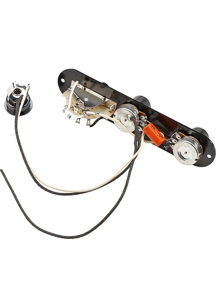 Tamamen Yüklü Gitar Kontrol Plakası Ön Kablolu 3 Yollu Anahtar 250K Büyük Potansiyometreler Tuckled Hacim Tonu Kontrolleri Düğmeler (Yurt Dışından) indirimleri