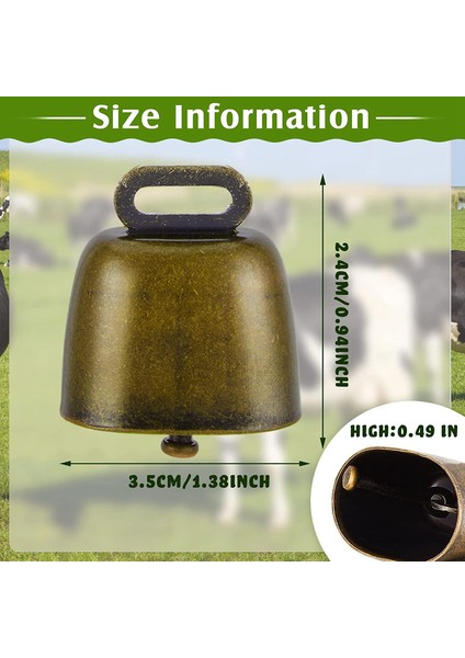 6 Adet Inek At Koyun Otlatma Küçük Pirinç Çan Çıtır Bakır (Yeşil Bronz, Kırmızı Bronz, Altın) (Yurt Dışından) indirimleri