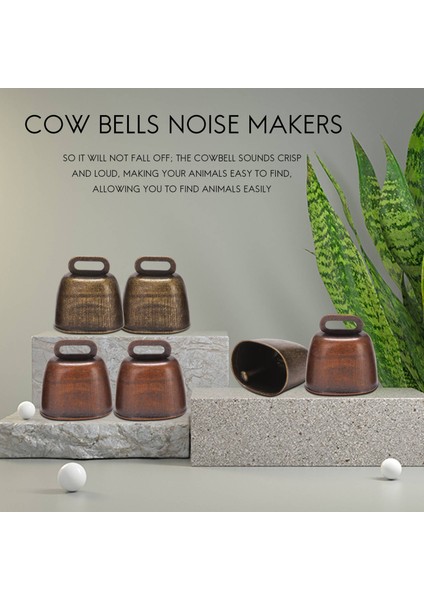 6 Adet Metal Inek Zili, At Koyun Otlatma Bakır Için Cowbell Retro Çan, Inek Çanları Gürültü Yapıcılar (Yurt Dışından) fiyatları