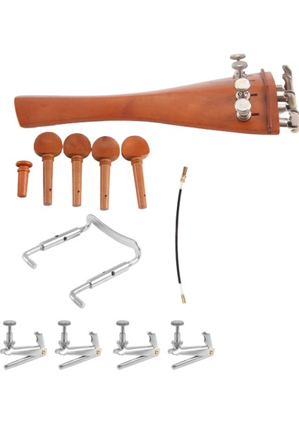 Doğal Jujube Ahşap 4/4 Keman Parçaları Aksesuarlar Seti Ince Ayar, Çene Çenesi Dinlenme, Teller, Kuyruk Çivisi, Kuyruk Ipi, Vida, Çekme Plakaları, Düğme (Yurt Dışından) modelleri