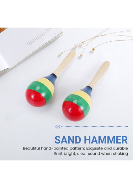 Maracas El Perküsyon Çarpıkları, Ahşap Rumba Shaker Çocuklar Için Müzik Enstrümanı Yetişkinler, 2 Set (Yurt Dışından) fırsatları