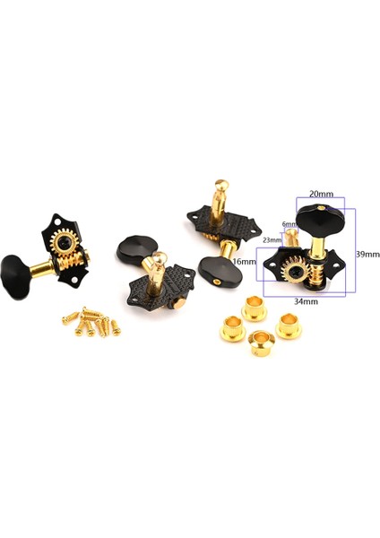 2R2L Vintage Open Gear Ukulele 4 String Gitar Ayarlama Pegs Tuner Tuner Makine Başı Gitar Aksesuar (Yurt Dışından) indirimleri