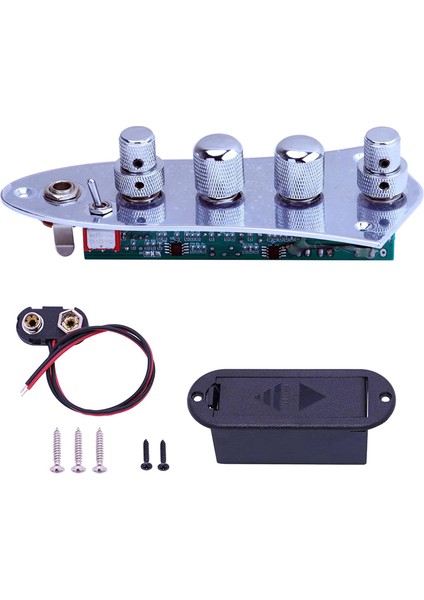 4/5 String Bas Gitar Parçaları Için 5 Jazz Jb Bas Yüklü Kablolu Kontrol Plakası JB-08CR (Yurt Dışından)