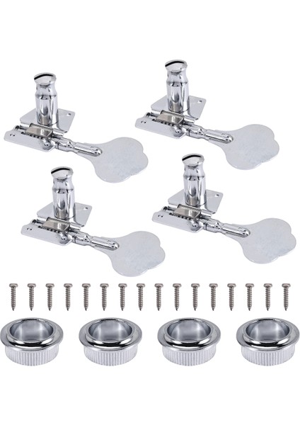 4pcs Gitar Ayarlanması Pegs Elektrikli Bas Tuner Peg Gitar Açık Dişli Ayarlama Pegs Makine Başlıkları Fender Jazz Bas Gitar Gümüş (Yurt Dışından)