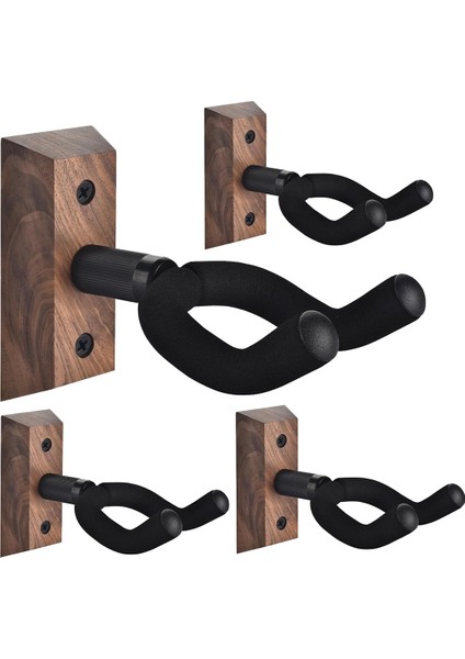4pcs Gitar Duvarı Montajı, Gitar Kancası, Ceviz U Şeketli Gitar Askı Duvar Montajı Akustik, Elektro Gitar, Bas (Yurt Dışından)