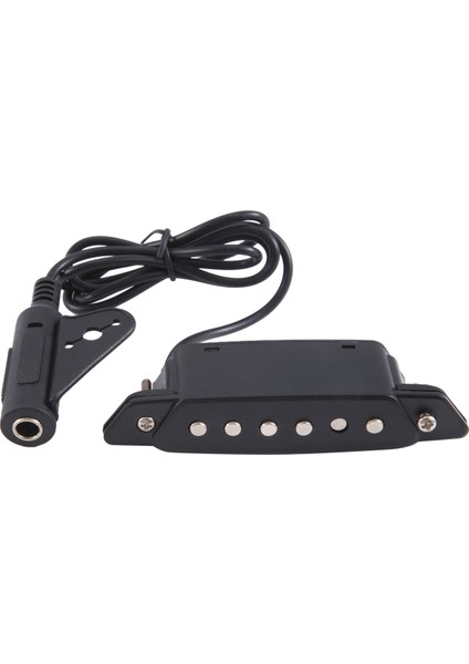 Akustik Gitar Için Sh-85 Siyah 6 Delikli Aktif Güç Kayışı Uç Pim Jaklı (Yurt Dışından)