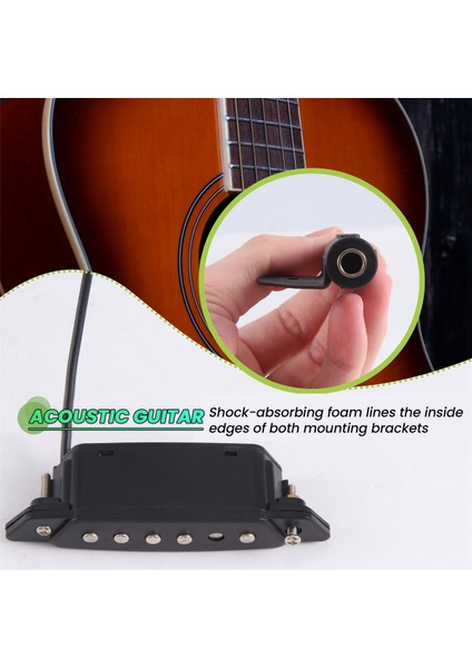 Akustik Gitar Için Sh-85 Siyah 6 Delikli Aktif Güç Kayışı Uç Pim Jaklı (Yurt Dışından) indirimleri